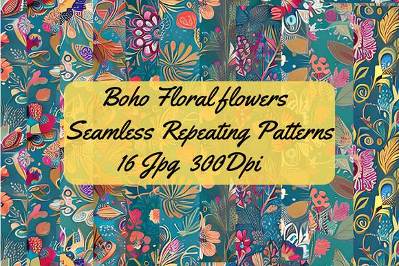 Download Boho Floral Seamless Repeating Patterns - Seamless Collection