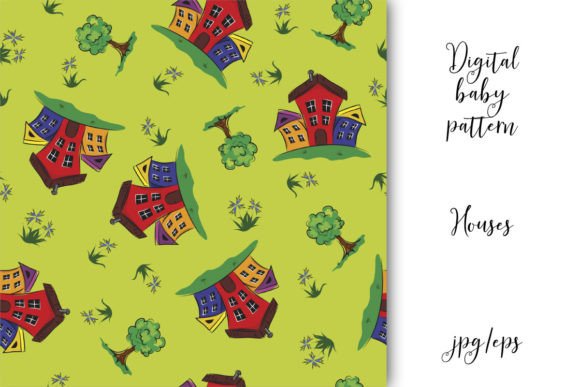 Download Seamless Patterns, Houses, Vector Graphi - Seamless Collection