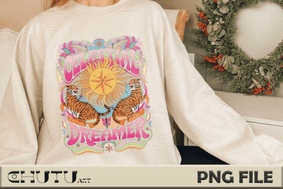 Download Celestial Dreamer Boho Tiger Design - Boho Collection
