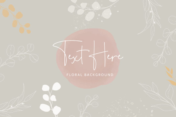 Download Boho Monoline Floral Background Design - Boho Collection