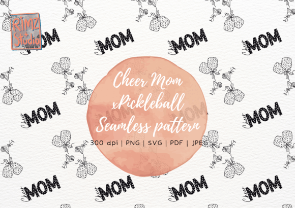 Download Cheer Mom X Pickleball Seamless Pattern - Seamless Collection
