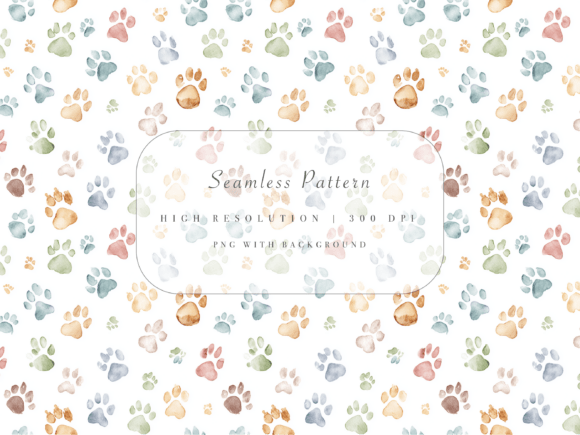 Download Pastel Paw Print Seamless Pattern - Seamless Collection