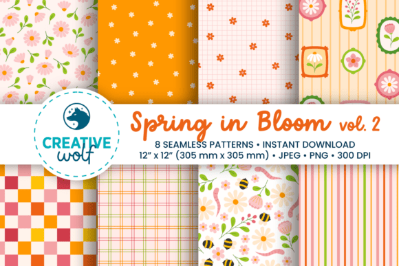 Download Spring in Bloom Seamless Paterns Vol. 2 - Seamless Collection