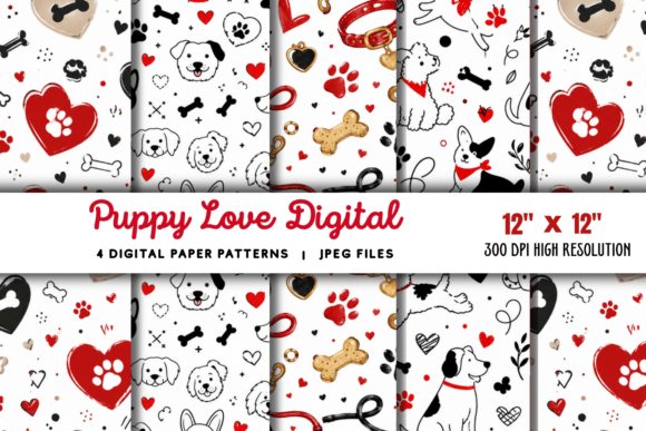 Download Puppy Love Paper Background - Love paper Collection