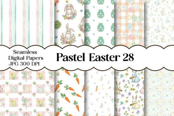 Download Pastel Easter Seamless Pattern Bundle - Seamless Collection
