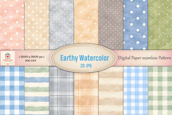 Download Earthy Watercolor Seamless Pattern Bundl - Seamless Collection