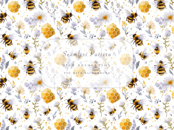 Download Bee Seamless Pattern - Seamless Collection