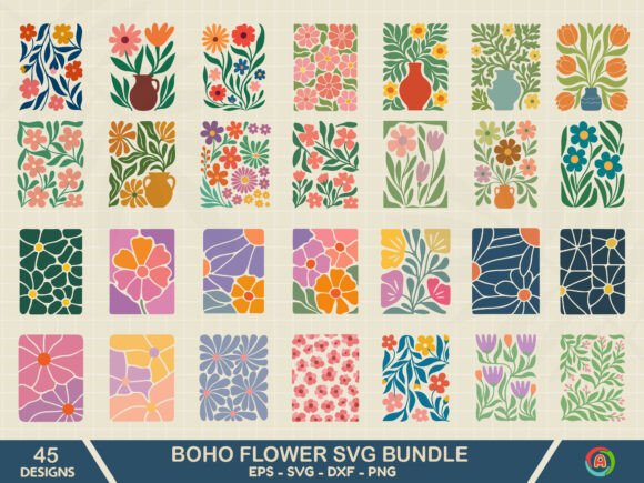 Download Boho Flower SVG Bundle, Boho Floral Svg - Boho Collection