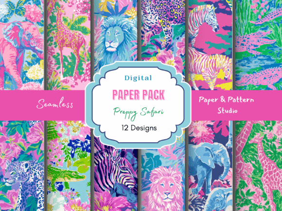 Download Preppy Safari Seamless Pattern - Seamless Collection