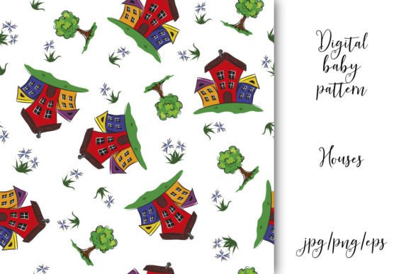 Download Seamless Patterns, Houses, Vector - Seamless Collection