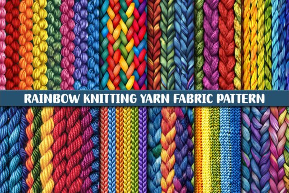 Download Rainbow Knitting Yarn Fabric Pattern - Fabric pattern Collection