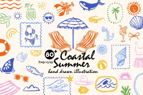 Download Coastal Summer Beach Illustration - Coast Collection