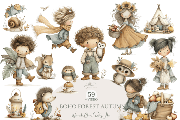 Download 59 Autumn Boho Clipart - Boho Collection