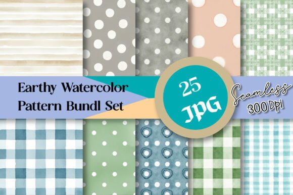 Download Earthy Watercolor Seamless Pattern Bundl - Seamless Collection