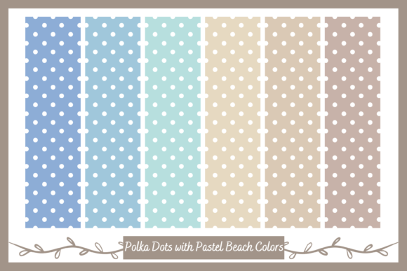 Download Seamless Polka Pattern with Beach Colors - Seamless Collection