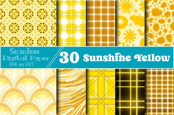 Download Sunshine Yellow Seamless Patterns - Seamless Collection