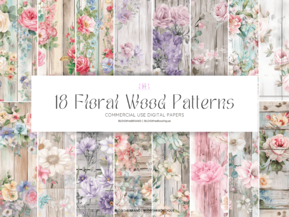 Download Floral Wood Seamless Repeating Patterns - Seamless Collection