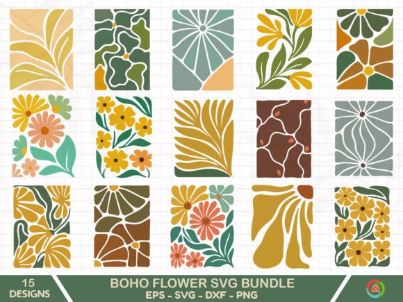 Download Boho Flower SVG Bundle - Boho Collection