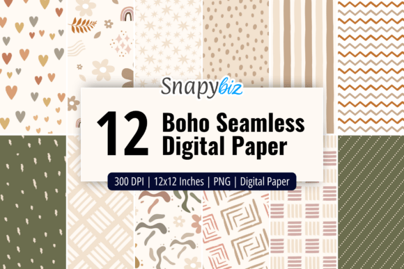 Download Boho Seamless Digital Paper Pattern - Seamless Collection