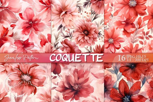 Download Red Coquette Spring Fabric Pattern - Fabric pattern Collection